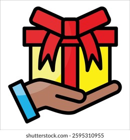Gift Box Icon Element For Design