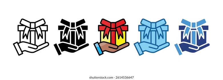 Gift Box Icon Element For Design