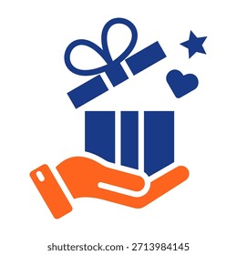 Geschenkbox Symbol Füllung Vektorgrafik