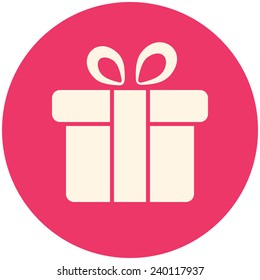 Gift box icon (flat design)
