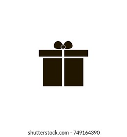 Gift box icon. flat design