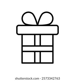 Gift box icon Flat fill set collection