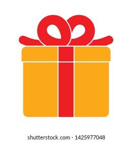 gift box icon. flat illustration of gift box vector icon for web