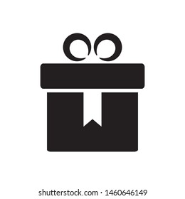Gift box icon in flat stile. Eps