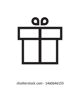 Gift box icon in flat stile. Eps