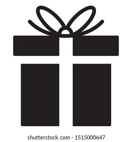 Gift box icon in flat style. Present package vector illustration on white isolated background. Surprise business concept.