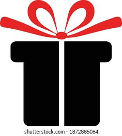 Gift box icon in flat style. Present package vector illustration on white isolated background. Surprise business concept.