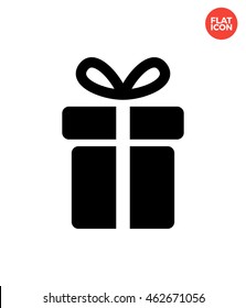 Gift box Icon Flat Style Isolated Vector Illustration
