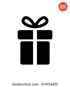 Gift box Icon Flat Style Isolated Vector Illustration