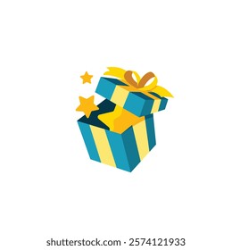 Gift box icon flat vector design