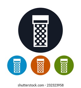 Gift Box icon,  four types of colorful round icons gift box, vector illustration