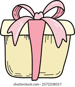 Gift box icon. Gifts and gifts for the holidays and special offers. Birthday Celebration, Special Gift Bag Isolated Birthday or Anniversary Box with Wrapping Paper and Ribbon Bow. Pink bow