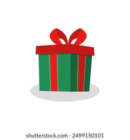 Gift box icon. Gifts and presents for holiday celebration and special sales offer. birthday celebration, special give away pack, anniversary box with wrapping paper and ribbon bow. isolated on white.