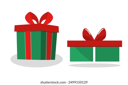 Gift box icon. Gifts and presents for holiday celebration and special sales offer. birthday celebration, special give away pack, anniversary box with wrapping paper and ribbon bow. isolated on white.