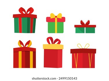 Gift box icon. Gifts and presents for holiday celebration and special sales offer. birthday celebration, special give away pack, anniversary box with wrapping paper and ribbon bow. isolated on white.