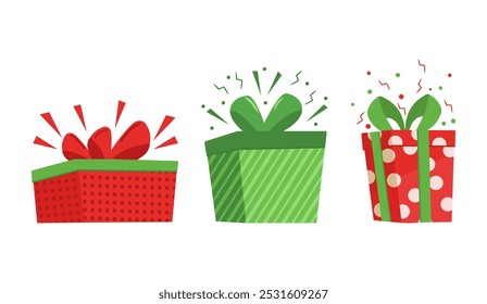 Gift box icon. Gifts and presents for holiday celebration and special sales offer. birthday celebration, special give away pack Isolated birthday or anniversary box with wrapping paper and ribbon bow.