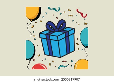 Gift box icon. Gifts and presents for holiday celebration and special sales offer.color gift box.gift illustration.