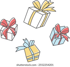 Gift box icon. Gifts and presents for holiday celebration. Editable vector