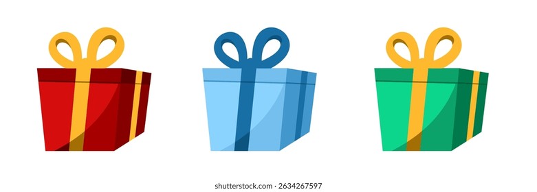 Gift box icon. Gifts and presents for holiday celebration and special sales offer. birthday celebration, special give away pack
