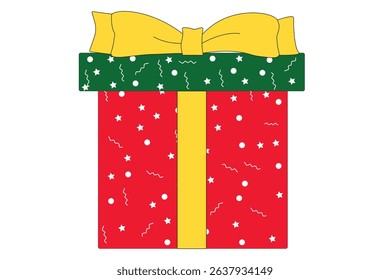 Gift box icon. Gifts and presents for holiday celebration and special sales offer. birthday celebration, special give away pack Isolated birthday or anniversary box with wrapping paper and ribbon bow.