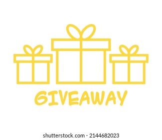 Geschenkbox-Symbol. Giveaway. Vektorgrafik