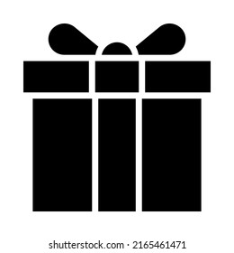 Gift box icon glyph style. Concept of Shopping online. Glyph style. Vector. Isolate on white background.