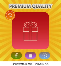Gift box icon. Graphic elements for your design