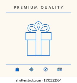 Gift box icon. Graphic elements for your design