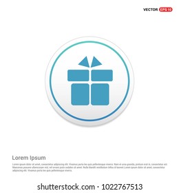 Gift Box Icon Hexa White Background icon template