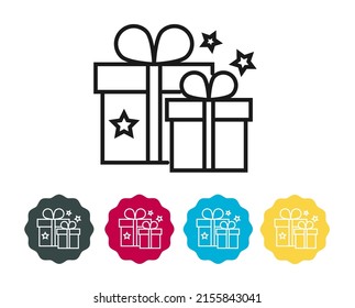 Ilustración de icono de caja de regalo como archivo EPS 10