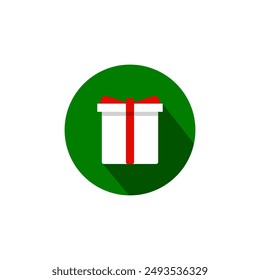 Gift box Icon illustration isolated on white background.  Present squared pack festive holiday congratulations happy birthday celebration decor design, christmas gift, christmas box icon