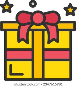 Gift Box Icon image. Suitable for mobile application.