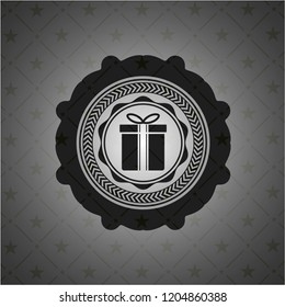 gift box icon inside black badge