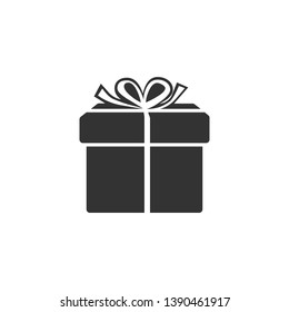 Gift box icon isolated. Flat design. Vector Illustration