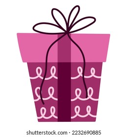 gift box icon isolated flat