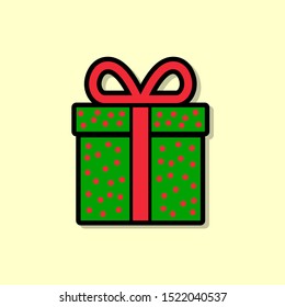 Gift box icon isolated on white background. Vector illustration
