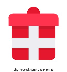 Icono de la caja de regalo aislado en fondo blanco. Bueno para aplicaciones móviles, diseño web, adorno, elemento decorativo
