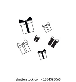 Gift Box icon. Isolated on the white background.Vector 
