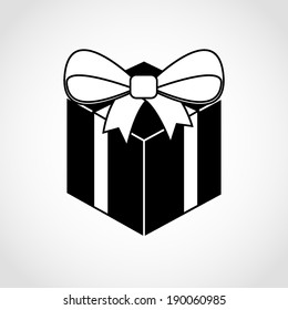 Gift Box Icon Isolated on White Background