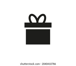 Gift box icon isolated on white background. Gift box logo in trendy design style vector template