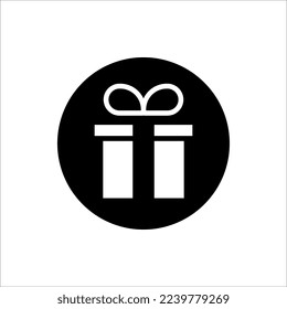Icono de la caja de regalo. Aislado sobre fondo blanco. Ilustración vectorial.