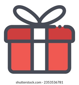 Icono de caja de regalo aislado en fondo blanco