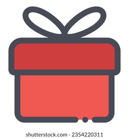 Gift box icon isolated on white background