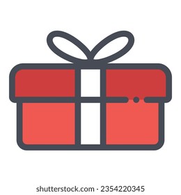 Gift box icon isolated on white background