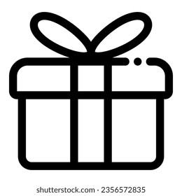 Icono de caja de regalo aislado en fondo blanco