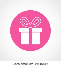 Gift box Icon Isolated on White Background
