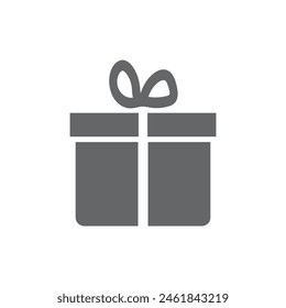 Gift box icon isolated on white background. Vector Illustration symbol design style.