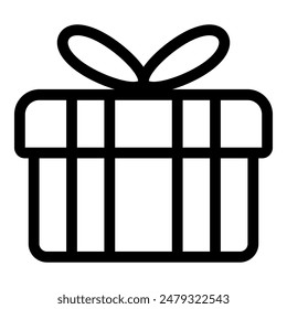 Gift box icon isolated on white background