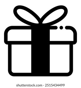 Icono de la caja de regalo aislado en el fondo blanco