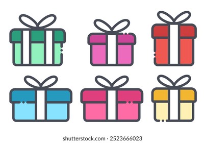 Gift box icon isolated on white background
